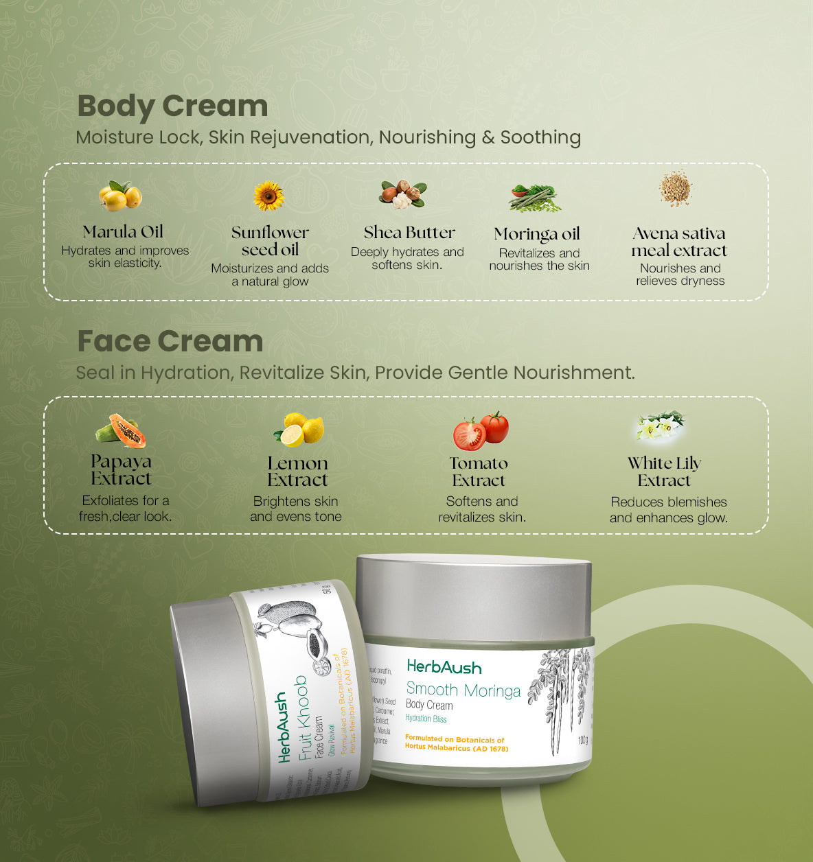 Buy 1 Smooth moringa Body cream & Get 1 Fruit khoob Face cream free