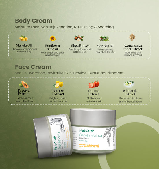 Buy 1 Smooth moringa Body cream & Get 1 Fruit khoob Face cream free