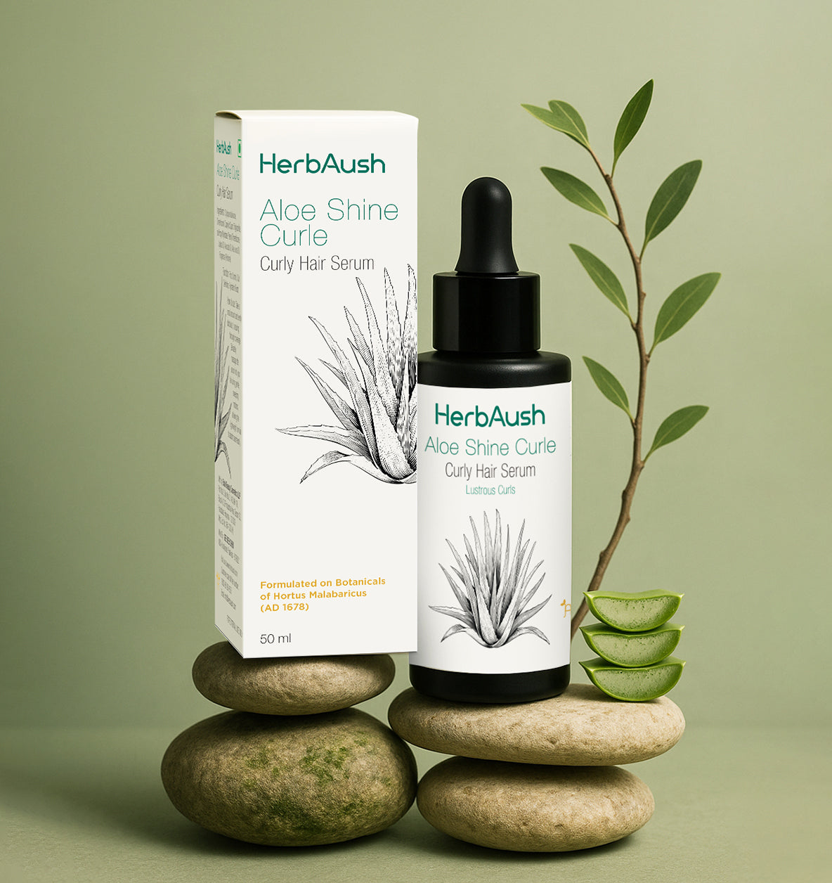Aloe shine curle Hair Serum – HerbAush