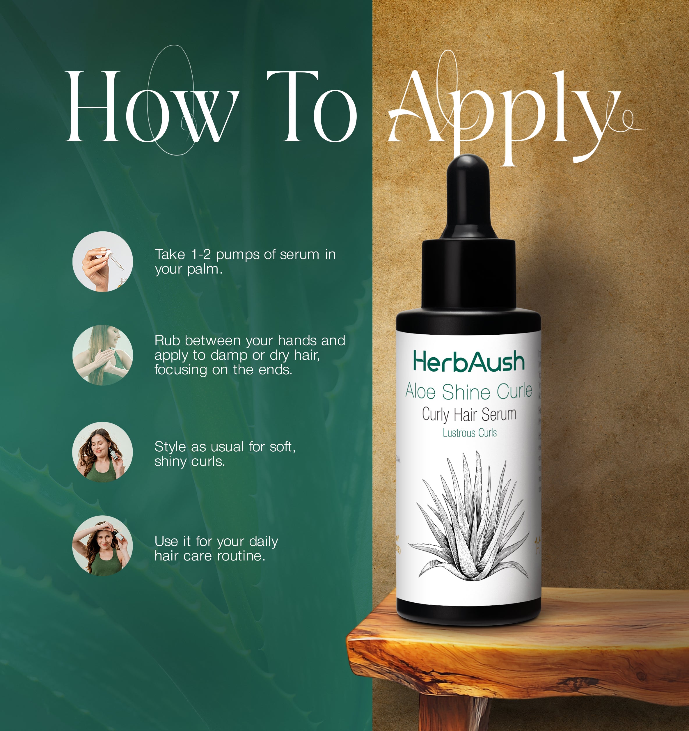 Aloe shine curle Hair Serum